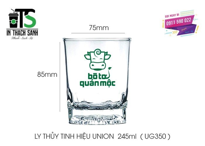 LY THỦY TINH HIỆU UNION 245ML (UG350)